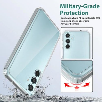 for Samsung Galaxy A26 5G Case Crystal Clear Slim Hard Case Hybrid Shockproof Bumper with Tempered Glass Screen Protector Full Body Anti-Yellow Anti-Scratch Phone Protective Cover - color: Galaxy A26 5G