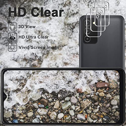 3+3 Pack for Samsung Galaxy A03s Screen Protector + Camera Lens Protector