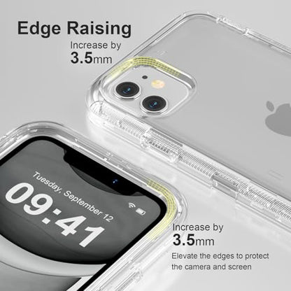 Follaroma for iPhone 11 Case, 6.1 inch, Crystal Clear | Heavy Duty Shockproof Protection Phone Cases, Anti-Drop, Military Grade Dual Layer Transparent Rugged Protective Cover - color: Clear, size: iPhone 11 6.1’