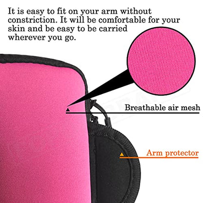 Adjustable Strap Cellphone Arm Bag Wallet Pouch Armband for Cell Phone Keys Cards Walking Jogging Running Hiking Trekking Gardening Skating for iPhone 6 6S 7 8 X XR XS 11 12 Max Pro Plus Samsung -Rose - color: J/Adjustable Rose Bag for Any Arm