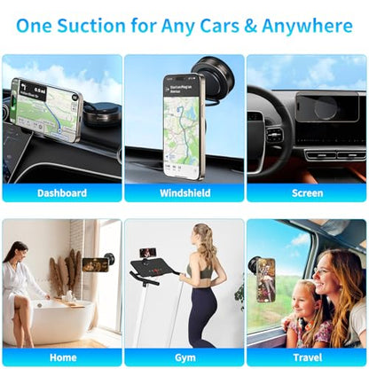 Vacuum Suction Magnetic Phone Holder for iPhone 17 16 15 14 13 Pro