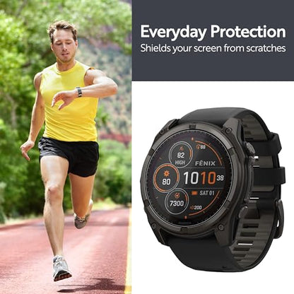 ArmorSuit 6 Pack for Garmin Tactix 8 / Fenix 8 / Fenix 7X/7X Pro [51mm] Matte Screen Protector Anti-Glare MilitaryShield TPU Film - Made in USA - size: Fenix 8 Solar/Amoled Matte (51mm)