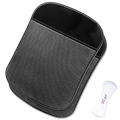 Car Dashboard Sticky Pad (2 Pack), Larger Size Reusable and Washable Anti-Slip Cell Pads with Strong Adhesive, Can Hold Cell Phones, Sunglasses, Coins ect. (7.5" x 5.5")