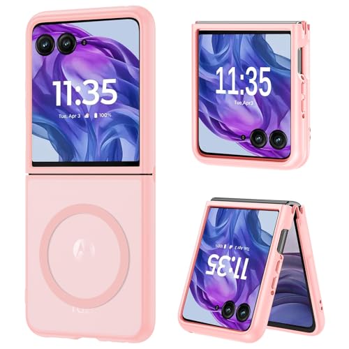 DUEDUE for Motorola Razr Plus 2026/2025/2024 Case Magnetic, Moto Razr 50 Ultra 5G Case, Protective Cover Shockproof Phone Case for Motorola Razr+ Plus 2026/2025/2024/Moto Razr 50 Ultra, Pink - color: Pink