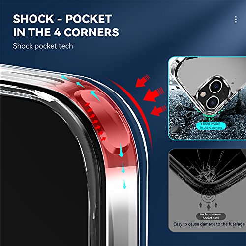navor Transparent Phone Case Compatible with iPhone 13 6.1-inch Lightweight Anti-Yellowing Scratch-Resistant Slim Fit [Clear]