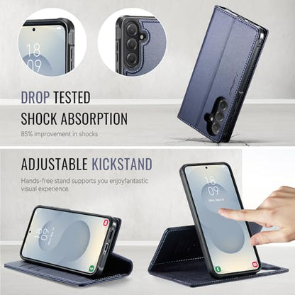 for Samsung Galaxy S26 Plus 2in1 Detachable Wallet Case, Deep Blue - color: (Detachable 2 in 1)-Deep Blue, size: Galaxy S26 Plus