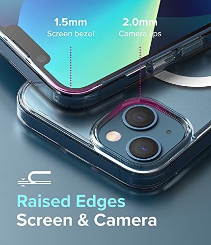 Ringke for iPhone 13 Case [Fusion Magnetic Matte Clear] | Compatible with MagSafe, Oil & Dirt Resistant, Anti-Fingerprint Technology Prevents Oily Smudges, Feels Velvety Soft - size: iPhone 13