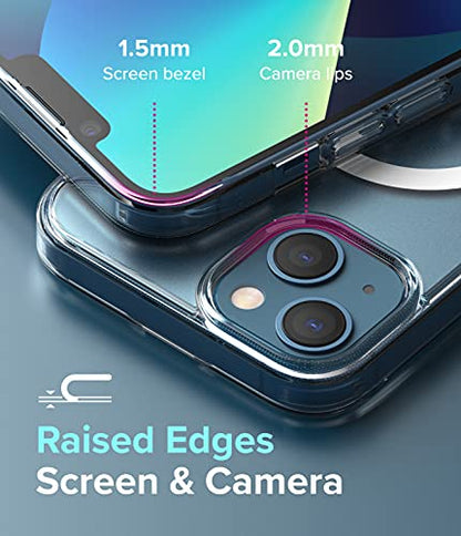 Ringke for iPhone 13 Case [Fusion Magnetic Matte Clear] | Compatible with MagSafe, Oil & Dirt Resistant, Anti-Fingerprint Technology Prevents Oily Smudges, Feels Velvety Soft - size: iPhone 13