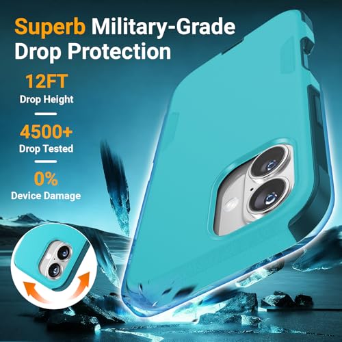 jaroco Magnetic for iPhone 16 Case Heavy Duty Rugged Dual-Layer Teal - color: Teal, size: iPhone 16