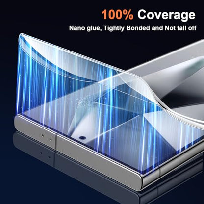 2 Packs for Samsung Galaxy S24 Ultra Privacy Screen Protector, Flexible TPU Support Fingerprint Unlock Soft Film 3D Curved Easy Installation Full Coverage - size: Galaxy S24 Ultra