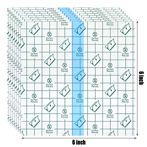 BBTO 50 Pcs Transparent Waterproof Adhesive Dressing Bandage, 6 x 6 Inch - size: 6x6 Inch (Pack of 50)