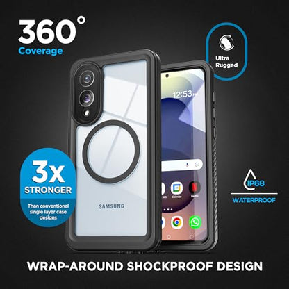 Encased Waterproof Belt Case for Samsung Galaxy S25 Edge with Holster Clip [Full-Body] 360 Protective Cover with Built-in Screen Protector (S25 Edge) - size: S25 Edge