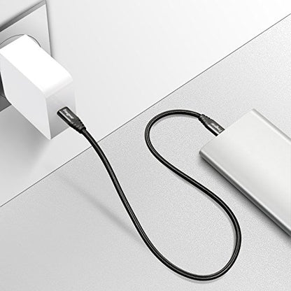 Fasgear USB C to Micro USB Cable, Black, 1ft - color: Black, size: 1ft