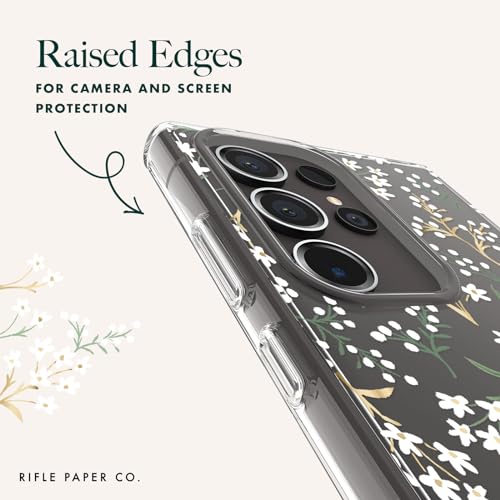 Rifle Paper Co. Samsung Galaxy S24 Ultra Case for Women [6.8"] [12ft Drop Protection] [Wireless Charging] Floral Print Phone Case for Samsung Galaxy S24 Ultra, Anti-Scratch, Shockproof - Petite Fleurs - color: Petite Fleurs