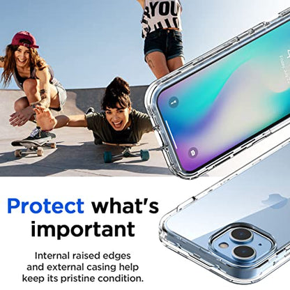 AICase for iPhone 16e Case iPhone 14/13 Clear Case(6.1"),Heavy Duty Drop Protection Full Body Rugged Shockproof/Dust Proof 3-Layer Military Protective Tough Durable for iPhone 16e/14/13