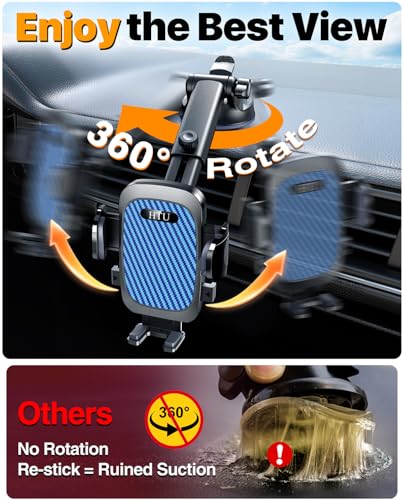 HTU 2026 Ultimate Best【True Military-Grade & Safety Cert】 Car Phone Holder - color: Blue