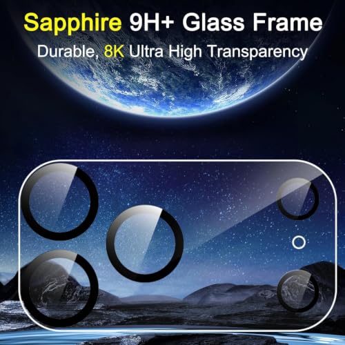 Ferilinso 6 Pack Camera Lens Protector for iPhone 17 Pro, Tempered Glass | 9H+ Hardness, Military-Grade Shatterproof Camera Cover, Case Friendly, HD, Anti-Scratch, No Flash Glare for Night Shooting - size: 6.3 inches