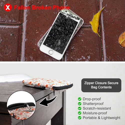 Lanyard Phone Holder Pouch, Phone Bag with Pocket for iPhone & Samsung - color: Blueberry