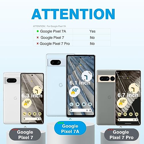 OMOTON Screen Protector for Google Pixel 7A 5G 6.1 Inch, 3 Pack - size: Pixel 7a - 6.1 Inch