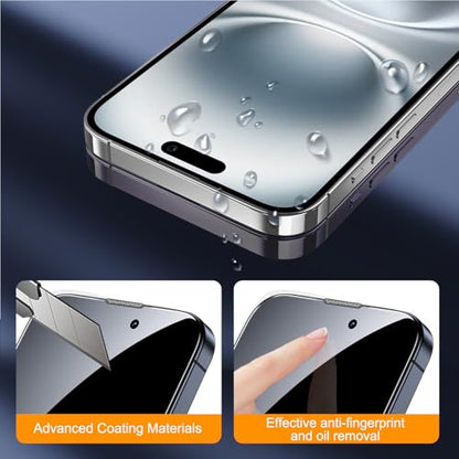 SIBEITU Screen Protector for iPhone 16 Plus 6.7 Inch Tempered Glass | 3 Pack Screen + 3 Pack Camera Lens Protector, HD Clear 9H Hardness, Scratch Resistant, Sensor Protection, Case Friendly - size: iPhone 16 Plus 6.7"