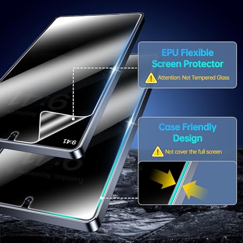 3 Pack for Samsung Galaxy S24 Privacy Screen Protector 100% Fingerprint Unlock Compatible, Anti-Spy Flexible EPU Protective Film, Case Friendly, Scratch-Resistant, Sensitive Touch - size: Samsung Galaxy S24