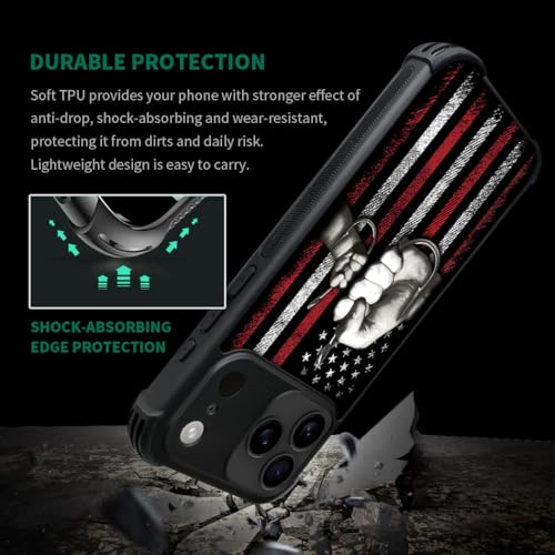 case for iPhone 17 Pro Max,Compatible with Magsafe,All-Round Protection Shockproof Anti-Scratches TPU Case Cover-Fishing American Flag - color: Fishing American flag, size: IPhone 17 Pro Max