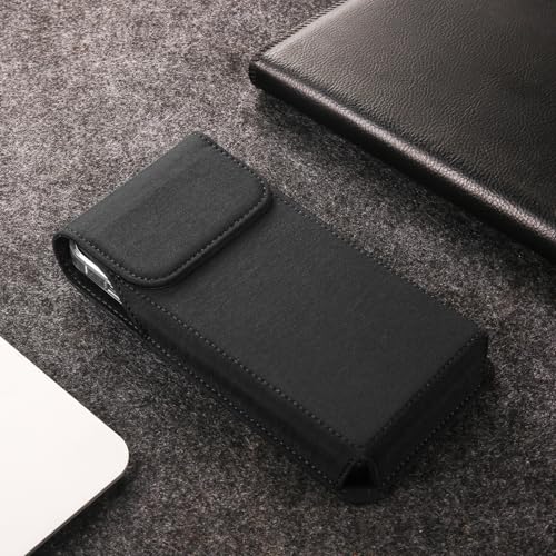 Nylon Cell Phone Holster Belt Clip Case Pouch Holder for Motorola Moto G Power 5G 2025 2024 G Play 2023 G Stylus 5G 2022 2021 G Pure One 5G Galaxy S21 Ultra A14 A05 A06 A13 A23 (Fits Protective Cover)