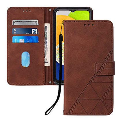 Faux Leather Flip Wallet Case for Motorola Moto G75, YBS Brown | Card Slots Storage, Magnetic Closure, Hands-Free Kickstand, RFID Blocking, Precise Cutouts - color: Brown