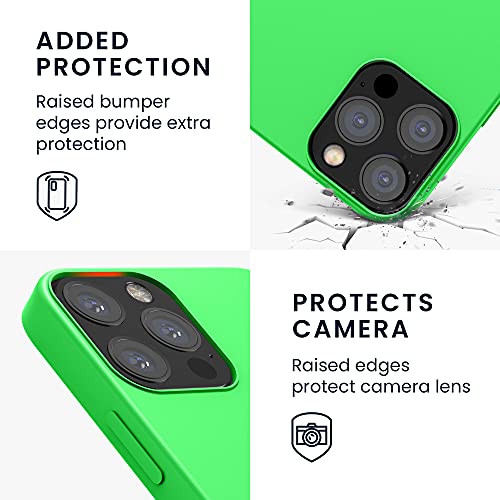 kwmobile Case Compatible with Apple iPhone 12 / iPhone 12 Pro Case - TPU Silicone Phone Cover with Soft Finish - Lime Green - color: lime green, size: iPhone 12 / iPhone 12 Pro
