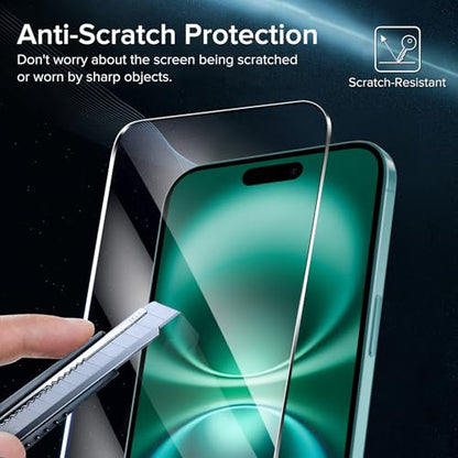 ivoler Screen Protector for iPhone 16 Plus 6.7" Tempered Glass 2-Pack - size: iPhone 16 Plus 6.7"