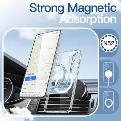 JETech Magnetic Case for Galaxy S26 Ultra, Compatible with MagSafe, Clear | Full Camera Lens Protection, Shockproof Protective Phone Cover, Scratch Resistant Clear Back - color: Clear, size: Galaxy S26 Ultra