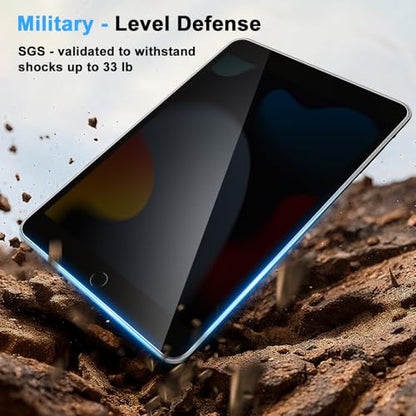 Privacy Screen Protector for iPad 9th Generation 10.2 Inch 2022, Private Tempered Glass Film for iPad 8th/7th Gen 10.2", Private Touch Sensitive, Anti-Fingerprint, Case Friendly, 1 Pack - size: 1 Pack for iPad 9th/8th/7th Gen 10.2"