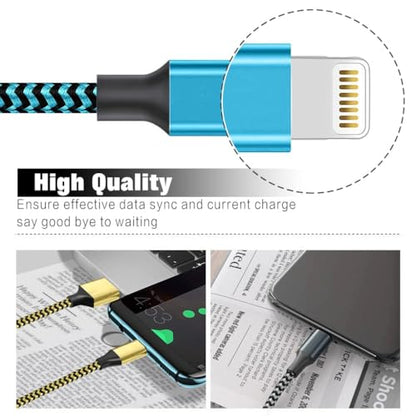 SHUSEL USB Lightning Cable,MFi Certified iPhone Charger Cord (3-Pack,10FT) - size: 10FT