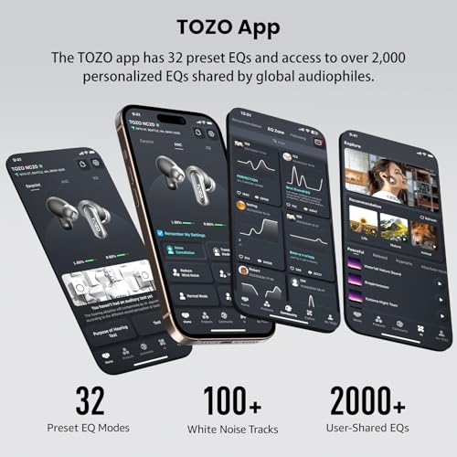 TOZO NC20 Active Noise Cancelling Wireless Earbuds LDAC Hi-Res Bluetooth