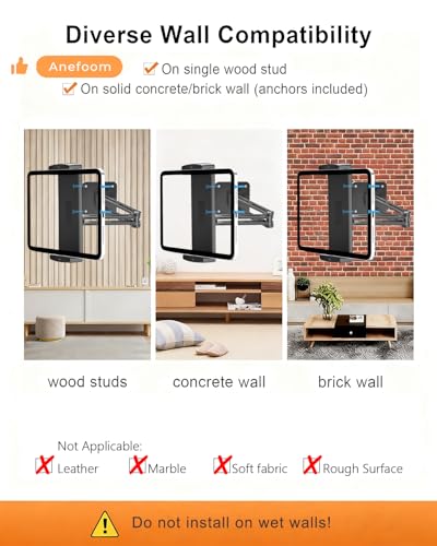 ipad Wall Mount Holder, Heavy Duty Aluminium Extendable Tablet Wall Mount