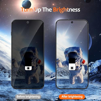 2 Pack Privacy Screen Protector for OnePlus 15, Tempered Glass Film full Coverage Anti Scratch, Anti-Spy, 9H Hardness, Bubble Free for OnePlus 15 Privacy Screen Protector - size: OnePlus 15
