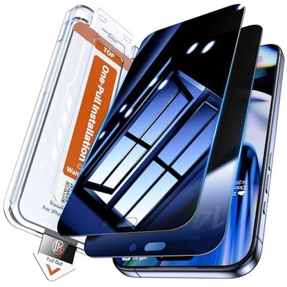 LK 2 Pack for iPhone 17 Pro Max Privacy Screen Protector, Auto Dust Removal
