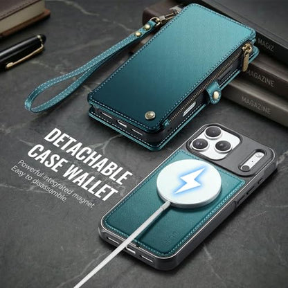 for iPhone 17 Pro Max - Phone Case Wallet Magnetic, Turquoise - color: Turquoise, size: iPhone 17 Pro Max