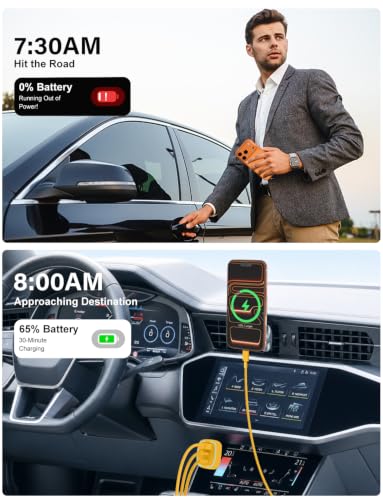 75W USB C Car Charger, 3-Port Super Fast Charging Cigarette Lighte - color: Yellow