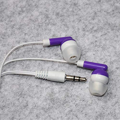 CN-Outlet Wholesale Bulk Earbuds Headphones 50 Pack for Kids,Classroom,Labs,Students and Adults (Purple) - color: Purple