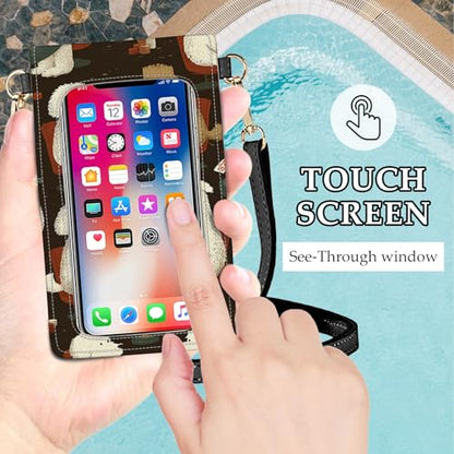Small Crossbody Bags for Women Touchscreen Cell Phone Bag Cross Body Purses with adjustable Strap,Gifts For Teenage Girls - color: Dogs playing poker