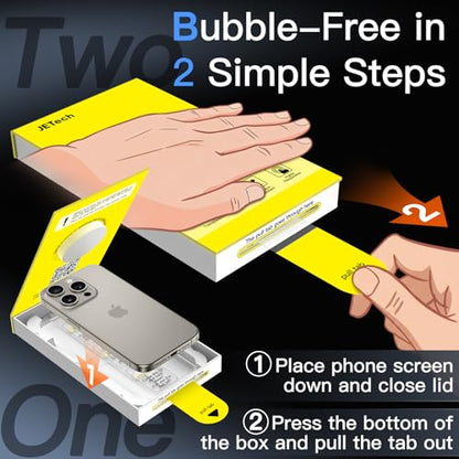 JETech Screen Protector for iPhone 15 Pro Max, 3-Pack - size: iPhone 15 Pro Max
