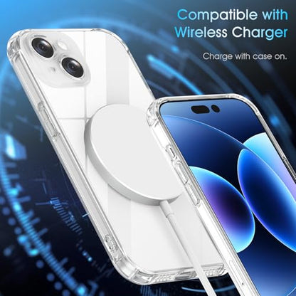 Clear Case for iPhone 15 Plus,[Not-Yellowing][Military Drop Protection] Soft Shockproof Transparent Phone Case, Ultra Slim & Thin Protective Case for iPhone 15 Plus 6.7" (Clear) - size: for iPhone 15 Plus