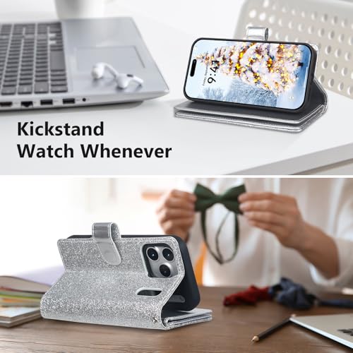 Varikke Wallet Case for iPhone 17 Pro Compatible with Magsafe, Silver - color: (Compatible with MagSafe) Silver, size: iPhone 17 Pro 6.3"