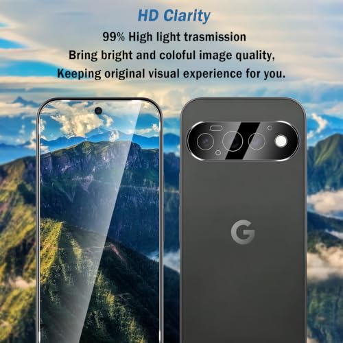 2+2 Pack for Google Pixel 11 Pro 6.3”Screen Protector & Camera Lens Protector,with Alignment Frame，9H Tempered Glass Film,HD Clear Scratch Resistant,Bubble-Free - color: Transparent