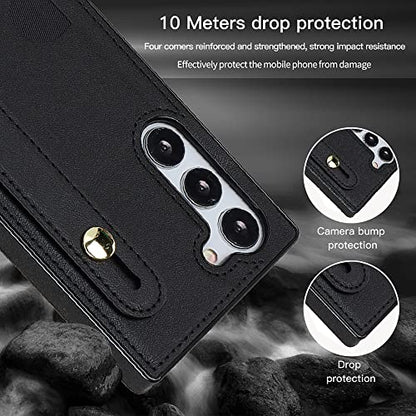 CCSmall for Samsung Galaxy S23 Crossbody Case w Card Holder KB Black - color: Black, size: Galaxy S23