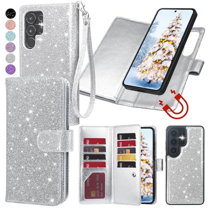 Varikke for Galaxy S26 Ultra Wallet Case Magnetic Detachable, Silver - color: Silver, size: Galaxy S26 Ultra 6.9"