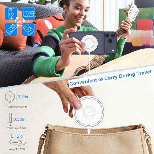 Magnetic Wireless Charger 15W Fast Charging Pad for Samsung S26 Ultra S26+ - color: White