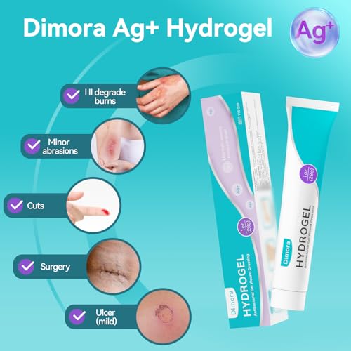 Dimora Silver Hydrogel Gel 1oz - Silver Hydrogel First Aid Ointment for Wound Healing, Wound Care for Minor Cuts, Abrasions, Lacerations & Burns, Safe Non-Amorphous Formula - size: Hydrogel Ag+ Gel 1 Ounce