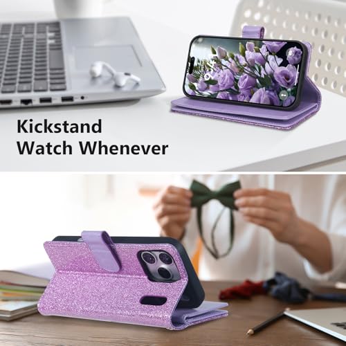 Varikke Wallet Case for iPhone 17 Pro Compatible with Magsafe, Light Purple - color: (Compatible with MagSafe) Light Purple, size: iPhone 17 Pro 6.3"